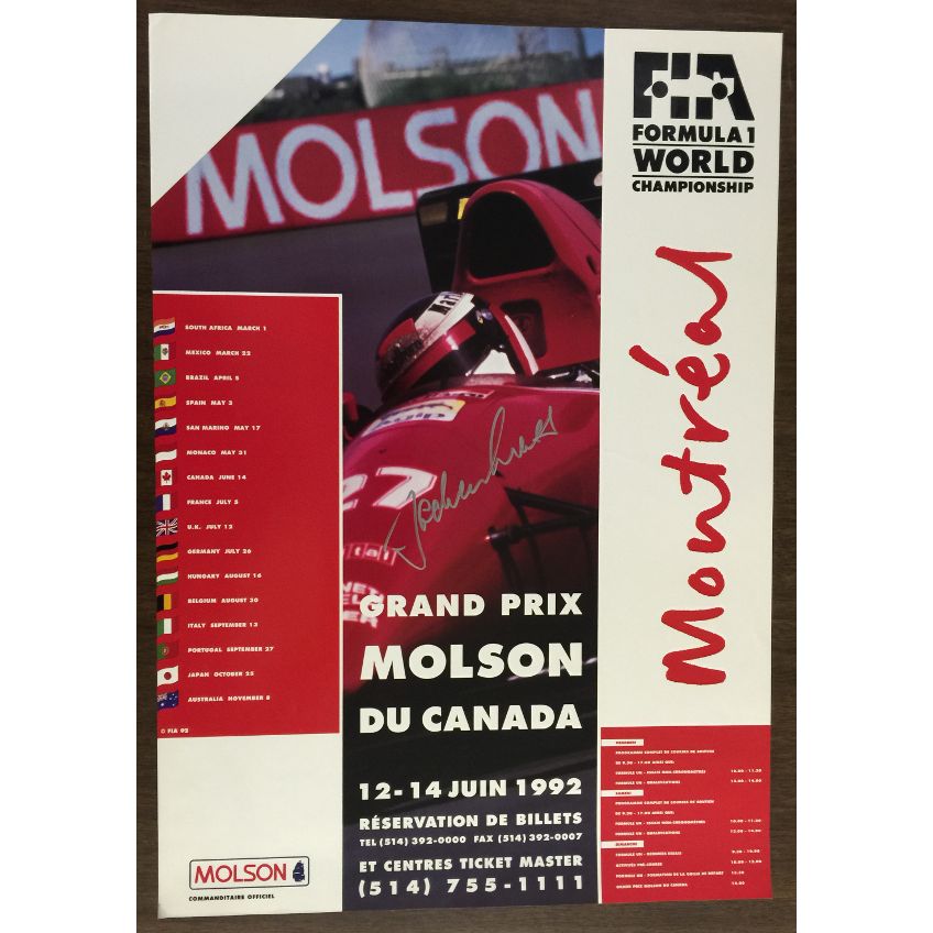 1992CanadaGP_AutographedPoster