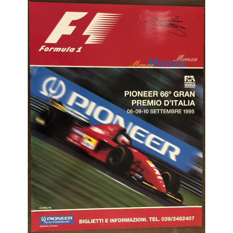 1995 Italian GP Signed By Johnny Herbert