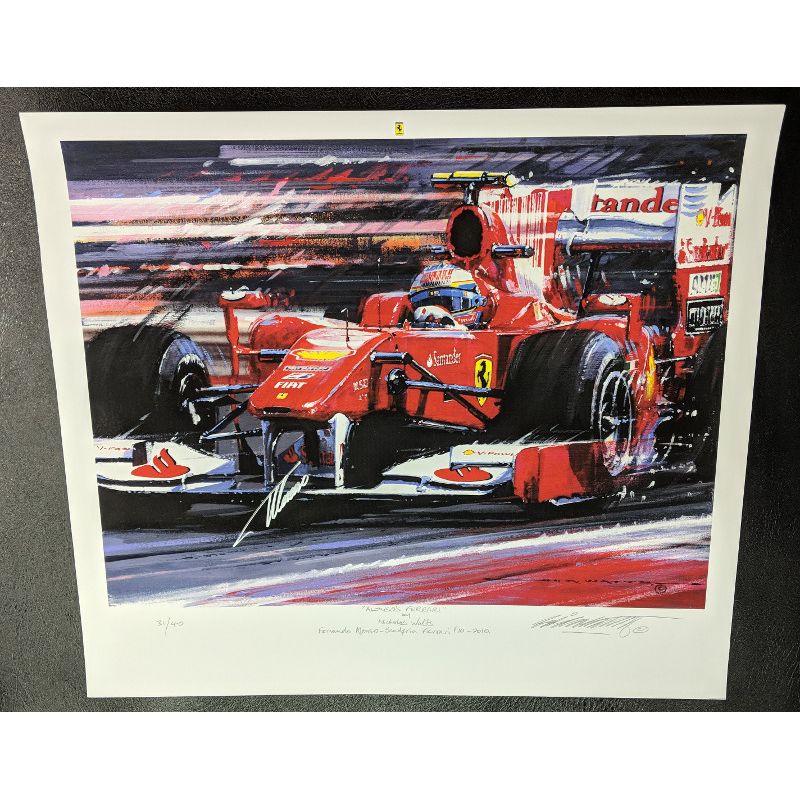 Alonso's Ferrari 2010 F10 Autographed