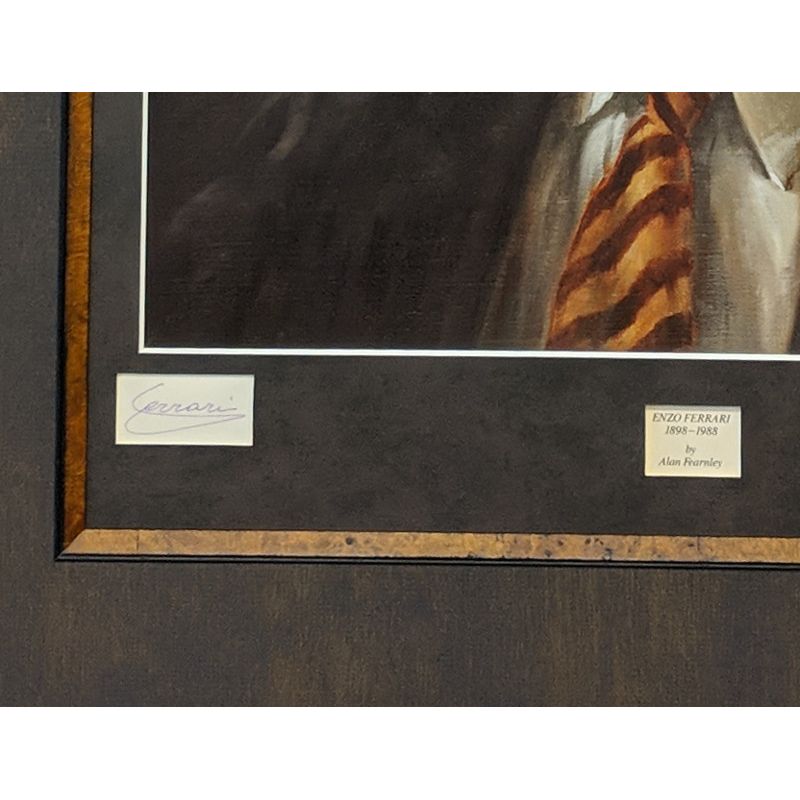 Autographed Framed Enzo Portrait – Autograph Detail