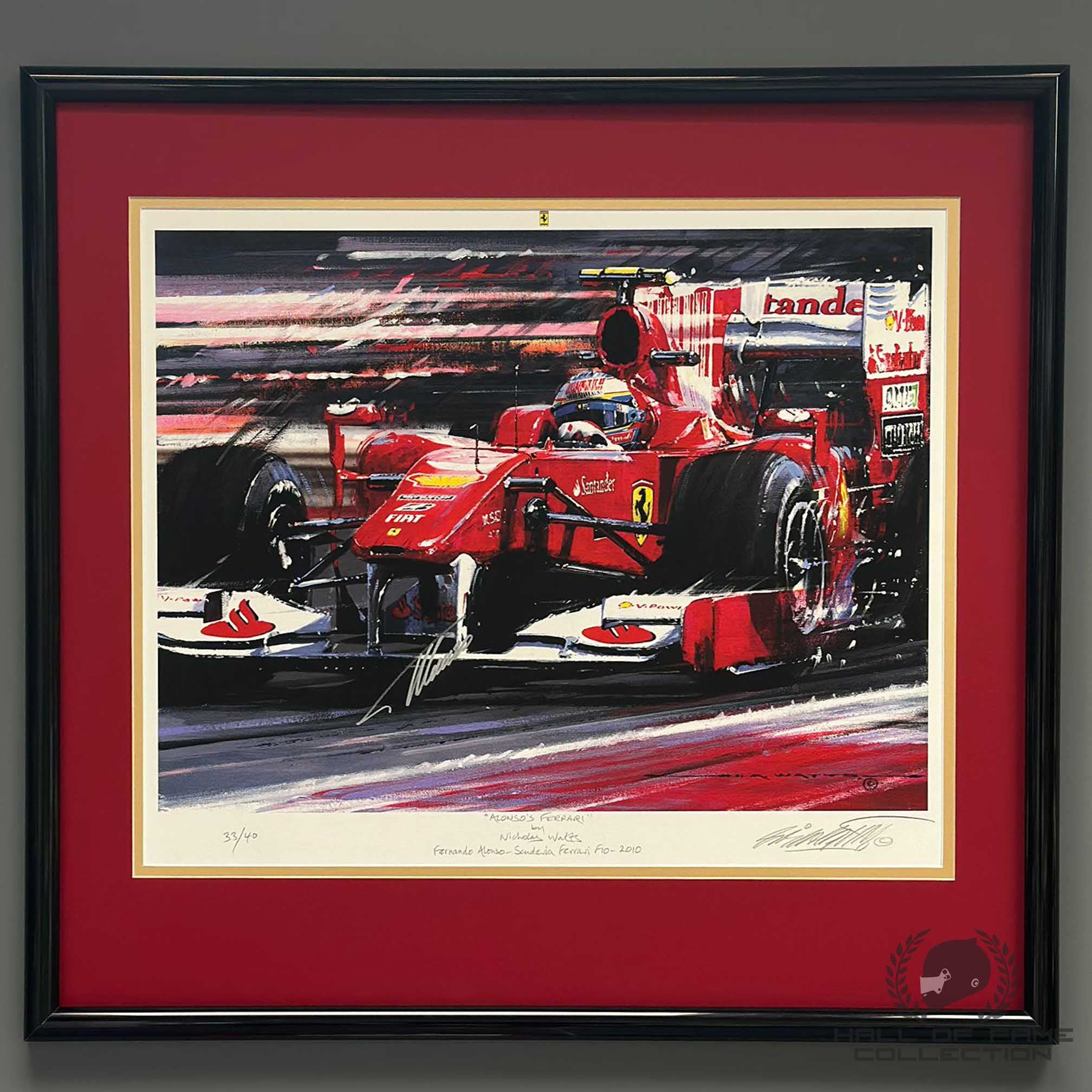 Custom Framed Colour Matched Matting Signed by Alonso