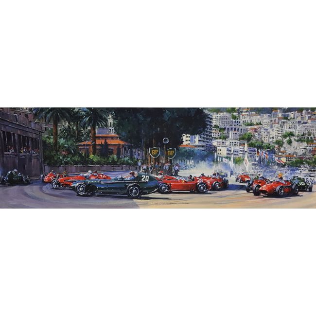 First Corner - Monaco Grand Prix 1957 - Nicholas Watts