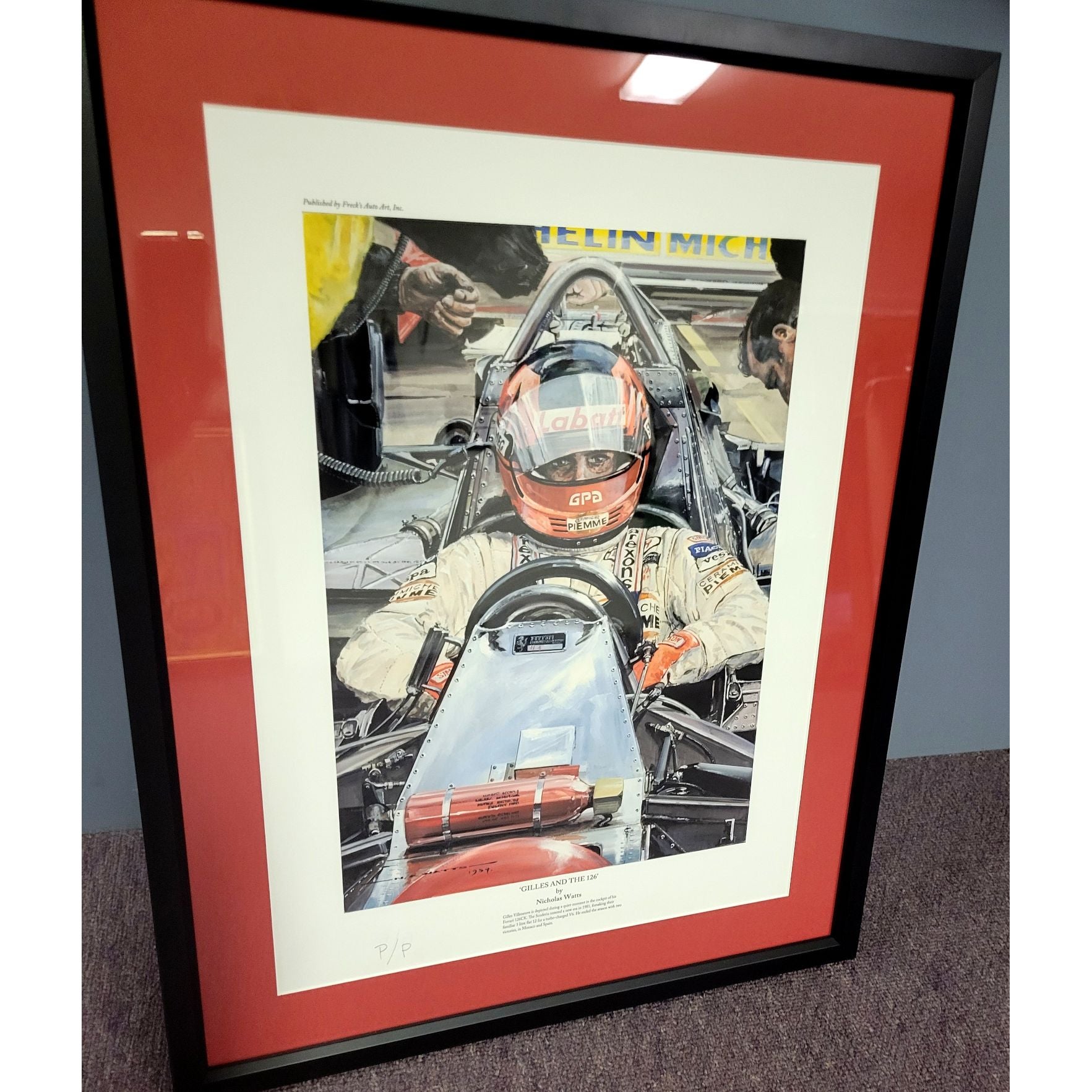 Framed Gilles and the 126 Print - Nicholas Watts
