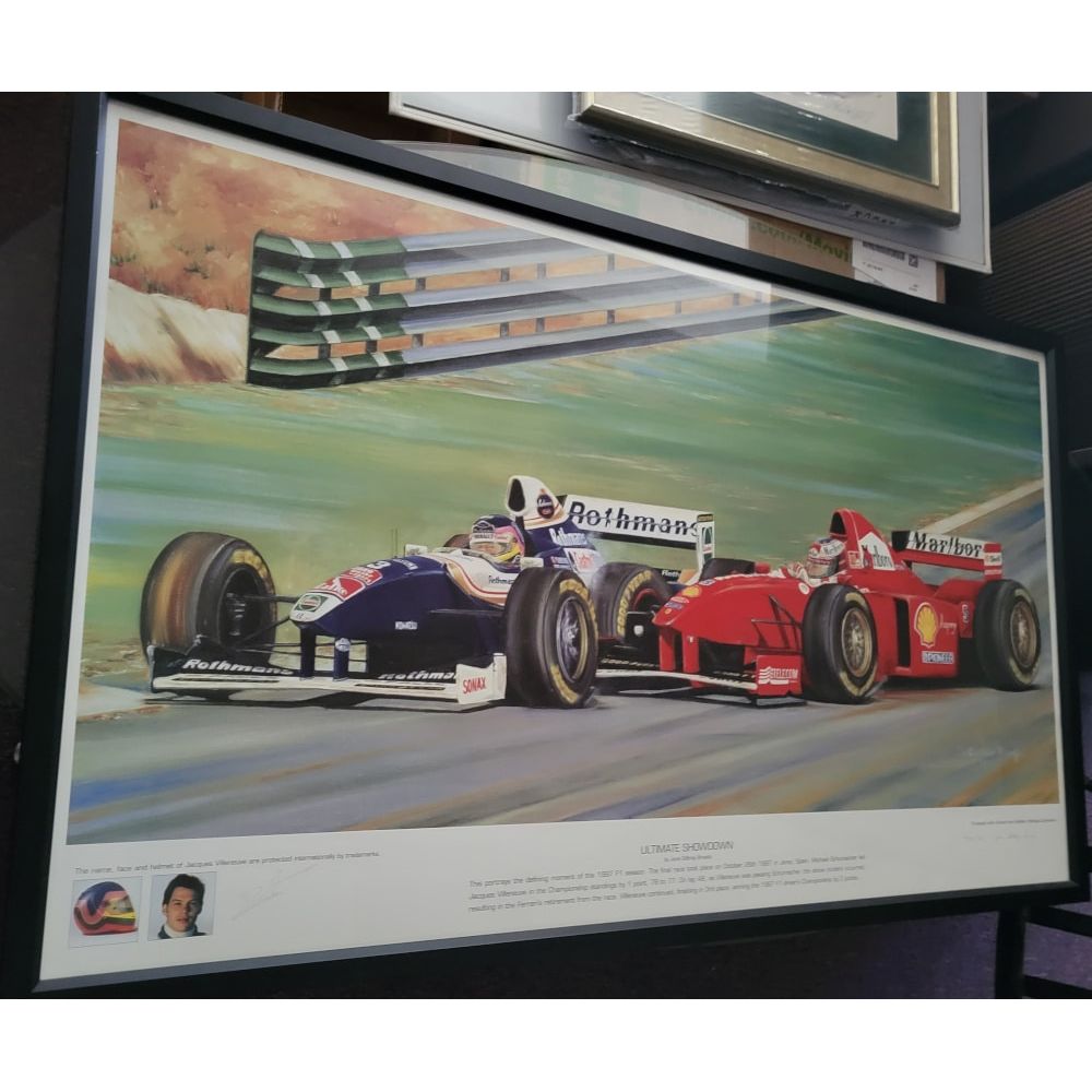 Framed Ultimate Showdown Signed by Villeneuve - Bready