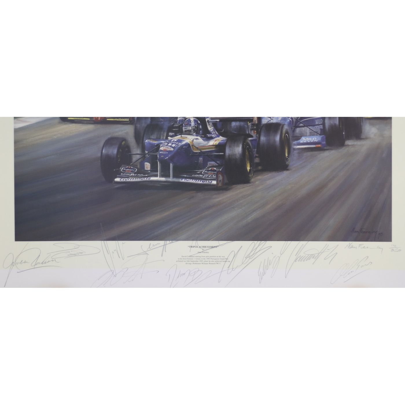Signature Detail - Triple Achievement with 11 Siignatures - Alan Fearnley