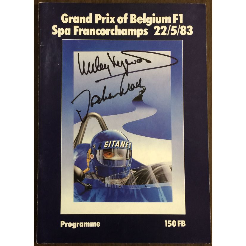1983 Belgium GP Autographed Program