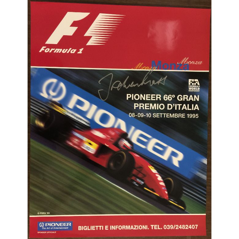 1995 Italian GP Signed By Jochen Mass