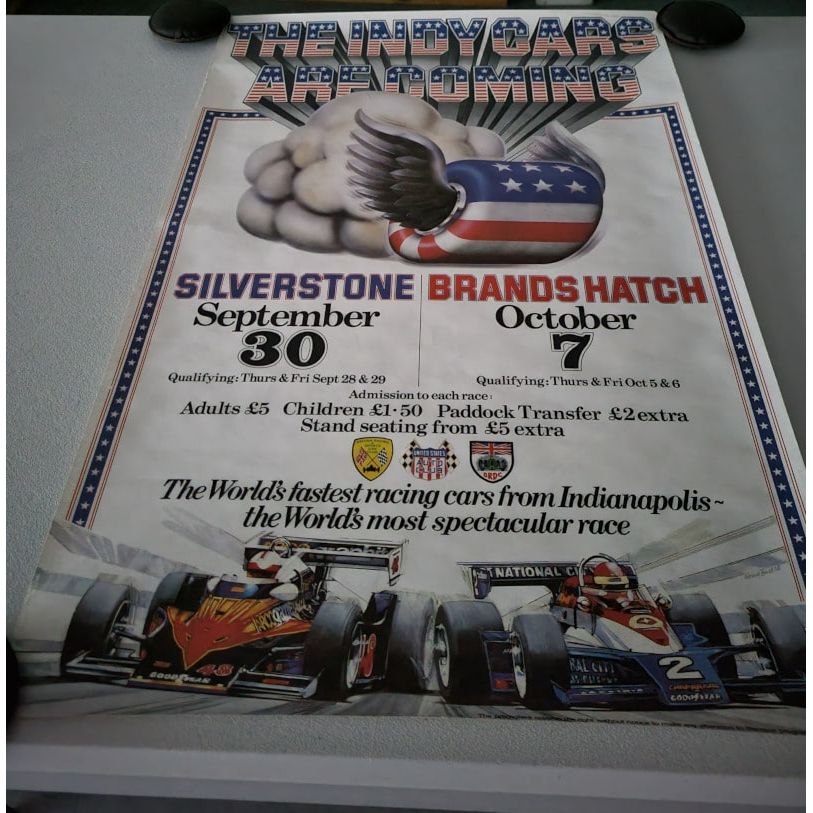 The Indy Cars are Coming Brands Hatch Silverstone Poster