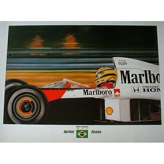 Ayrton Senna Print by Zsolt Nagy