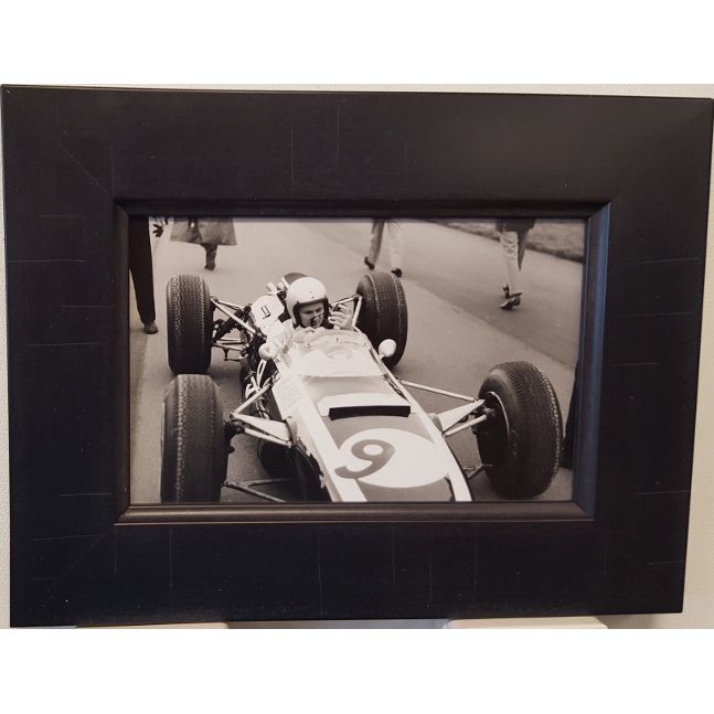 Bruce McLaren 1965 Silverstone Framed Photo