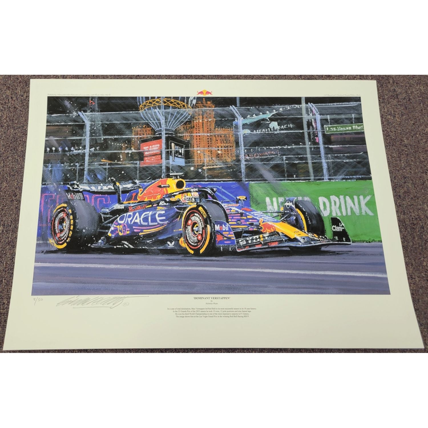 Dominant Verstappen Print by Nicholas Watts