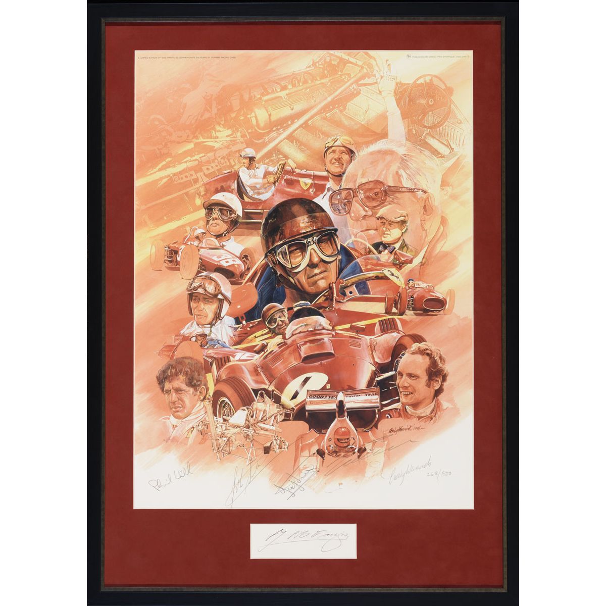 Framed Ferrari Anniversary - Craig Warwick