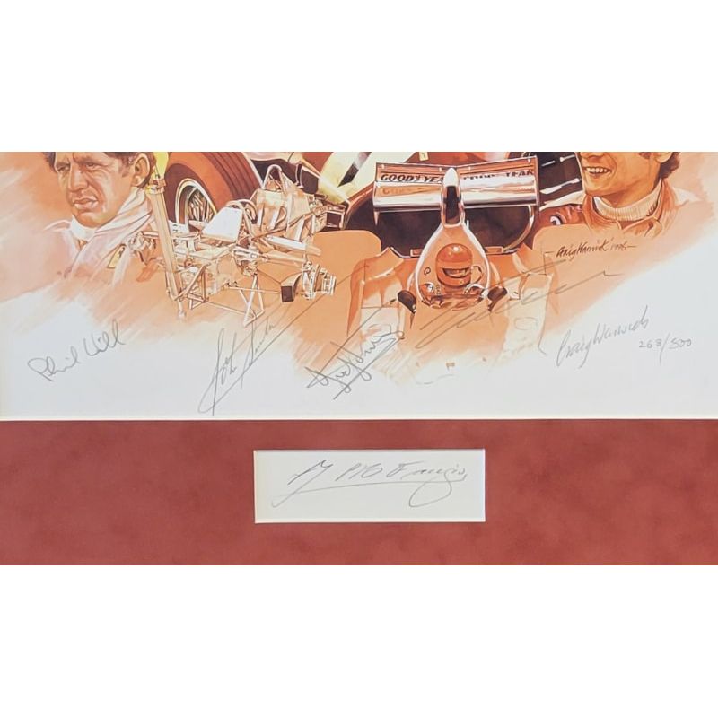 Framed Ferrari Anniversary Signature Detail - Warwick