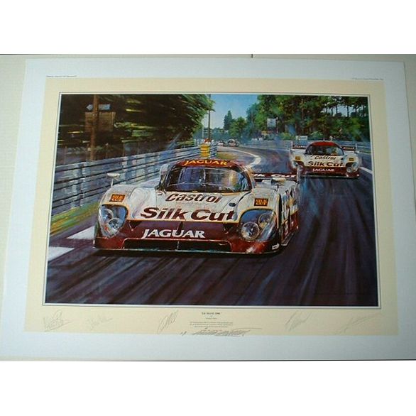 1990 Le Mans poster by Nicholas Watts - autographed