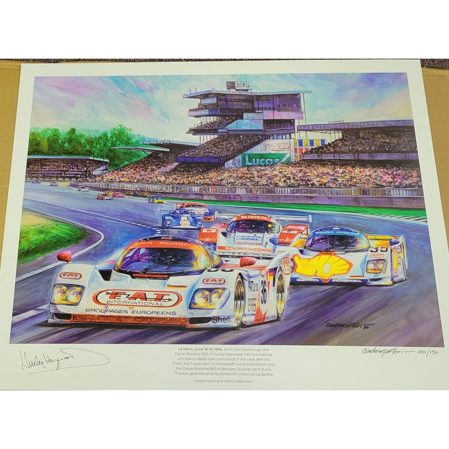 LeMans 1994 Print Signed by Hurley Haywood