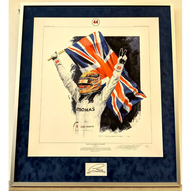 Lewis Hamilton - Quadruple Champion Framed