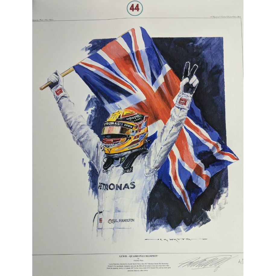 Lewis Hamilton - Quadruple Champion by Nicholas Watts - CloseUp