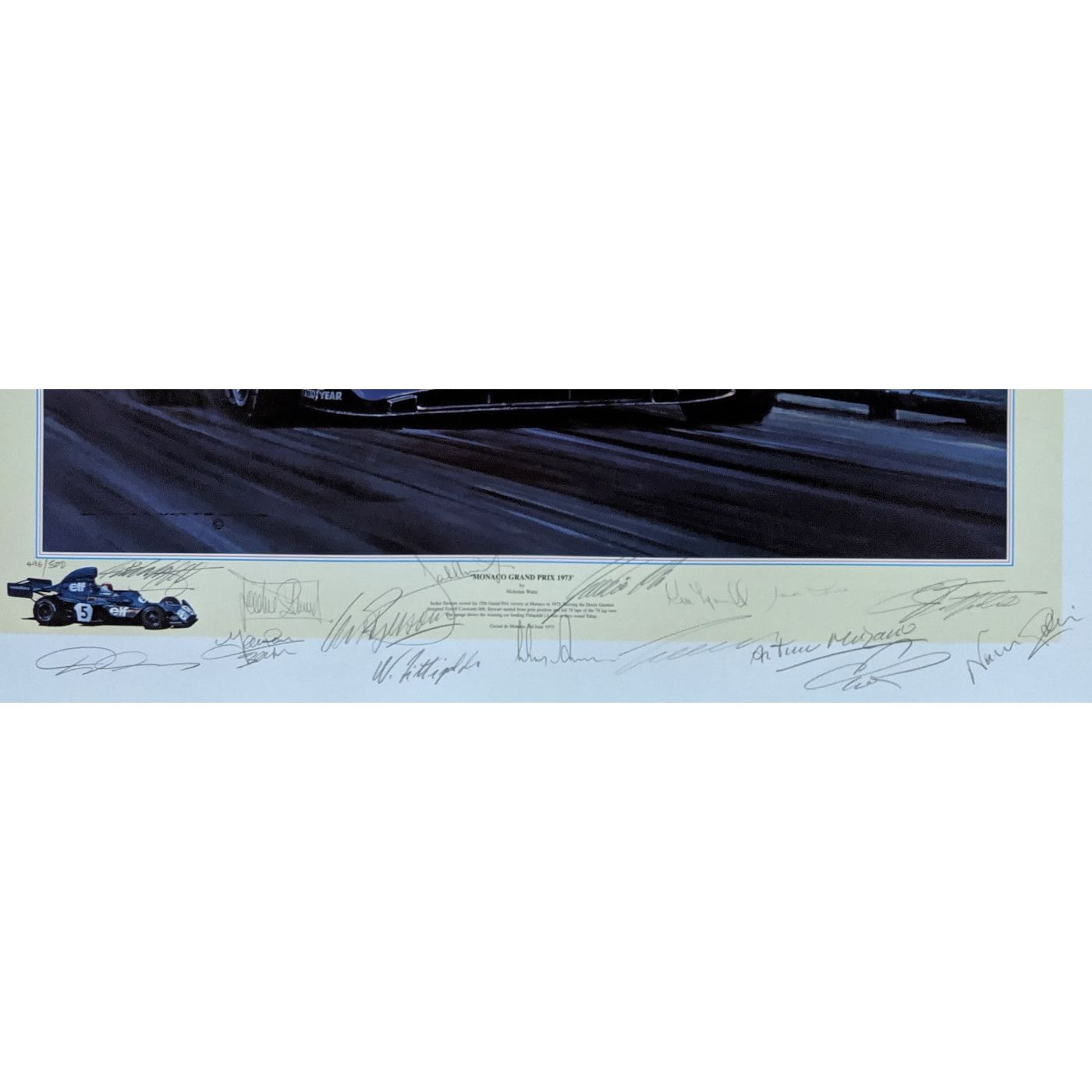 Monaco GP 1973 14 Signatures - Border Detail - Nicholas Watts
