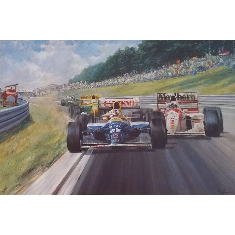 Nigel Mansell OBE World Champion by Alan Fearnley