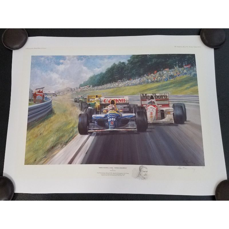 Nigel Mansell OBE World Champion - Alan Fearnley