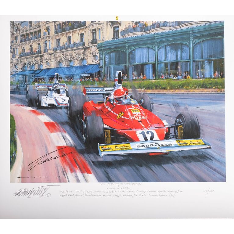 Niki Lauda World Champion signatures