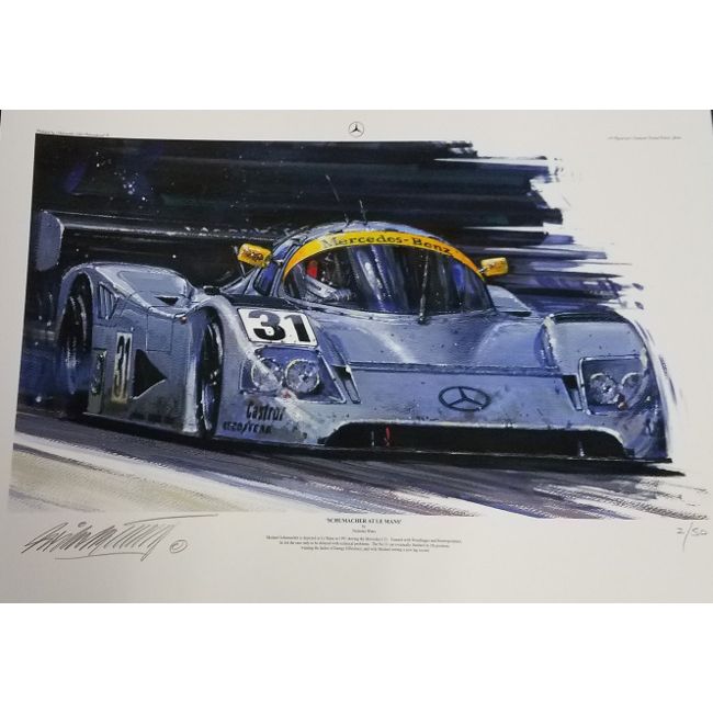 Schumacher at LeMans 1991 Print