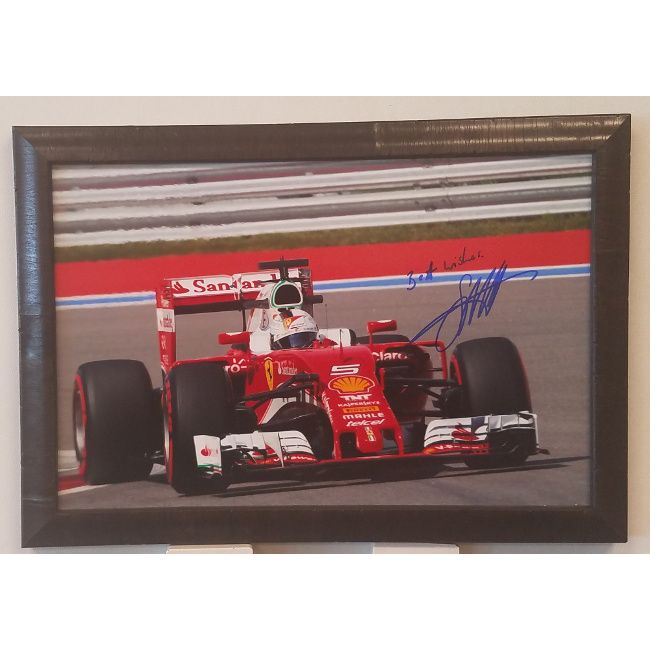 Sebastian Vettel Autographed Formula 1 Photo