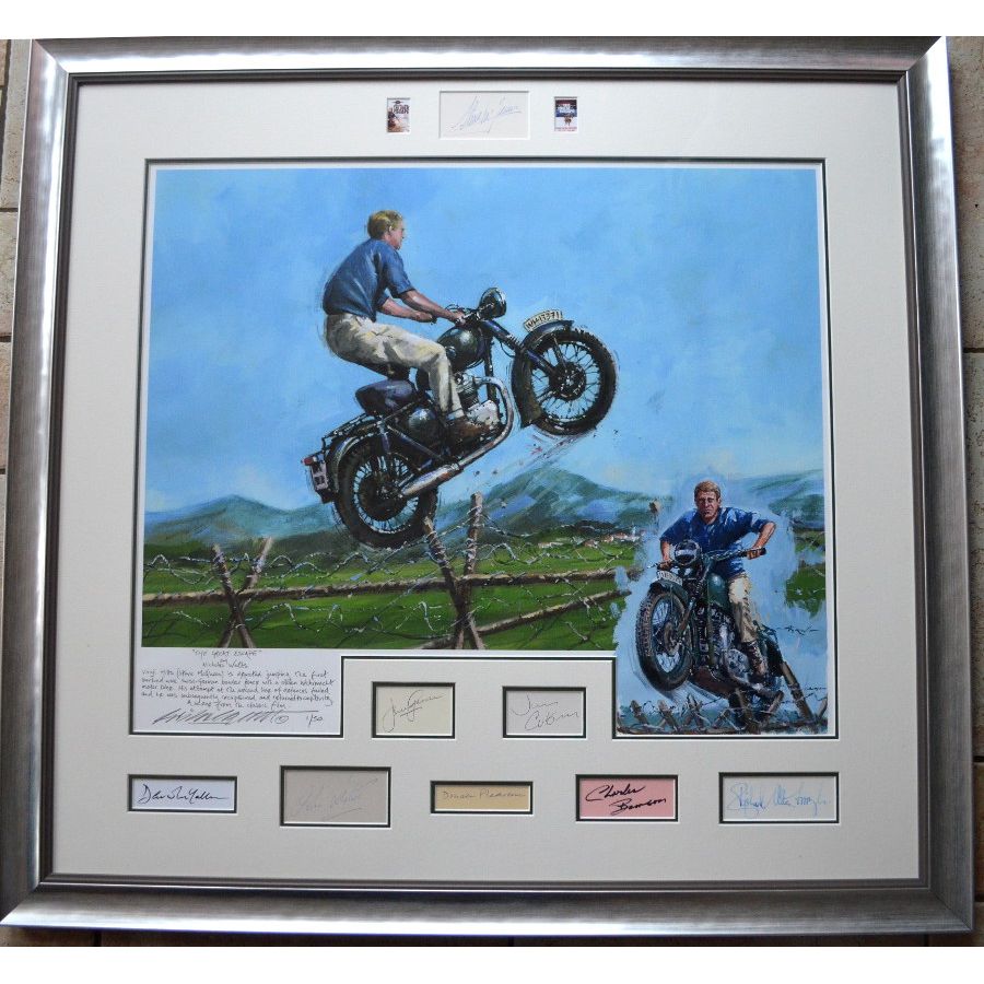The Great Escape Available Framed with 8 Autographs