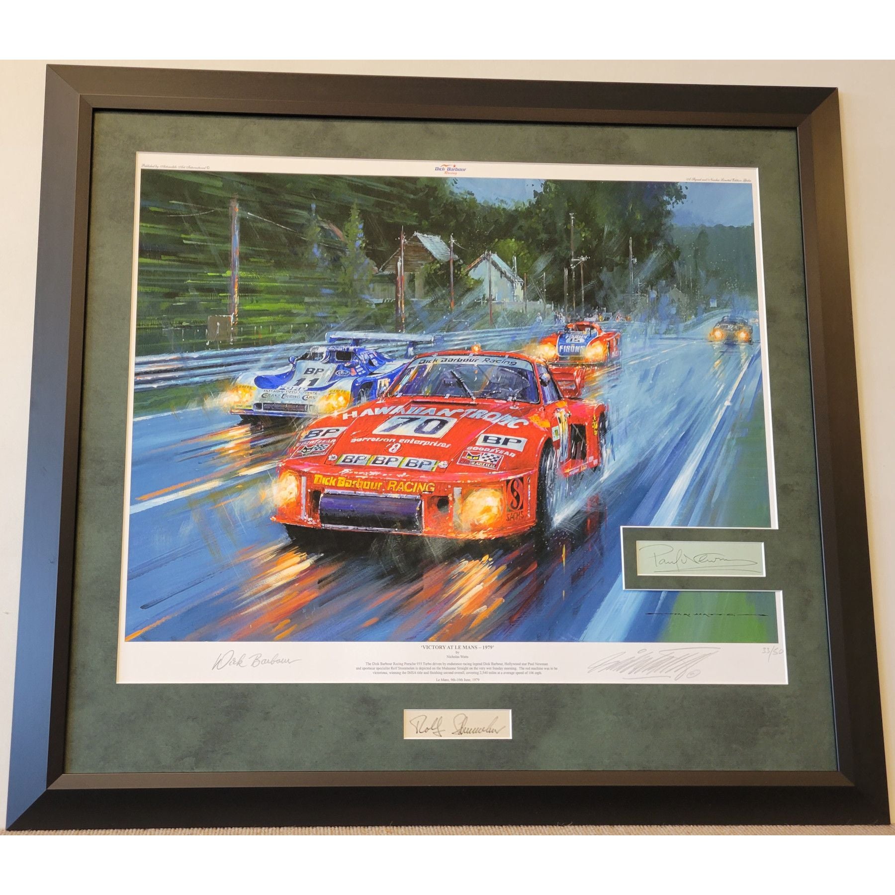 Victory at Le Mans 1979 Framed with Autographs - Nicholas Watts