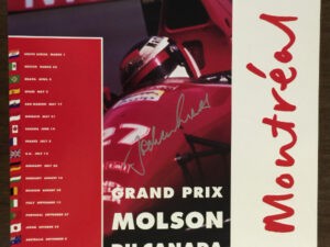1992 Canada GP Poster Autographed by Jochen Mass