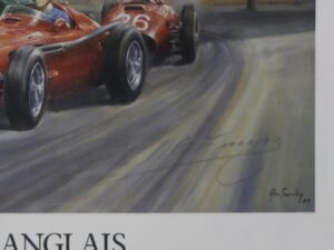 Signature Detail - 1990 Hotel de Paris Signed by Fangio - Alan Fearnley
