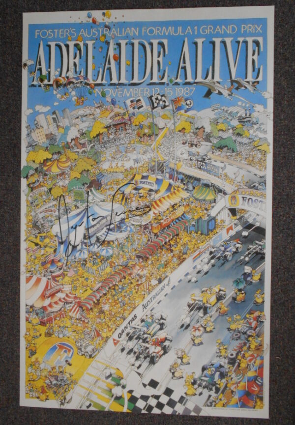 1987 Official Australia Grand Prix Signed by Senna