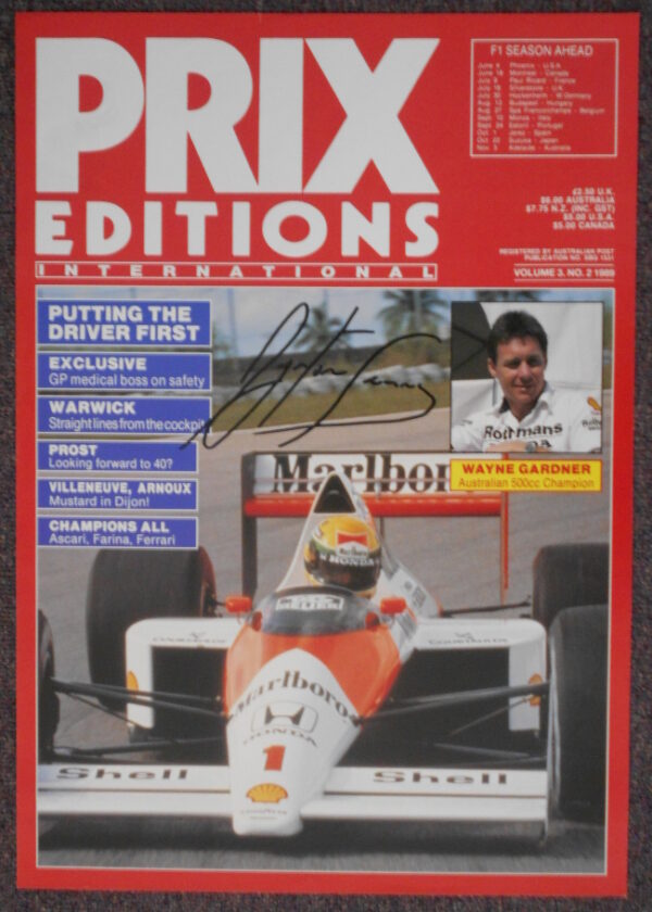 1989 PRIX Editions Signed by Senna
