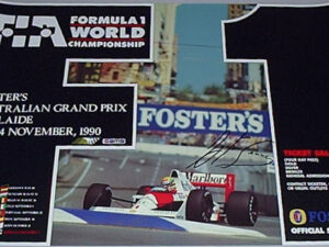 1990 Foster's Australian Grand Prix Signed by Senna