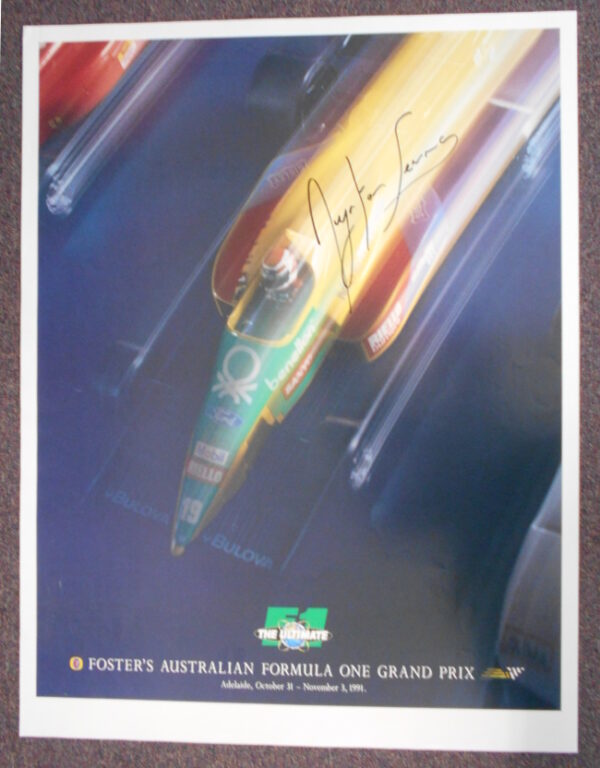 1991 Official Australia Grand Prix Signed by Senna