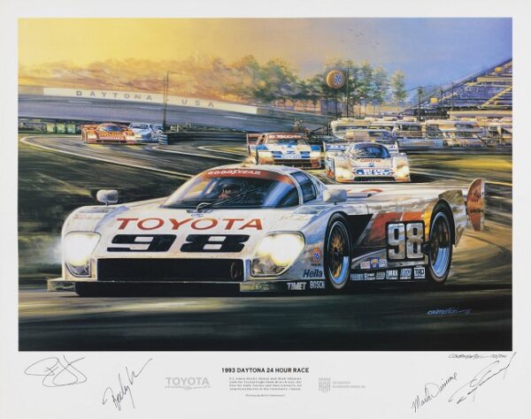 1993 Daytona 24 Hour Race Signed by Dan Gurney & 3 Drivers