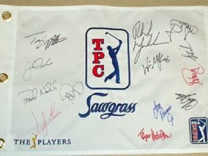 2007 The Players TPC Pin Flag Signed by 13 Players