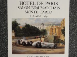 Monaco Hotel De Paris 1989 Signed by Manfred Von Brauchitsch