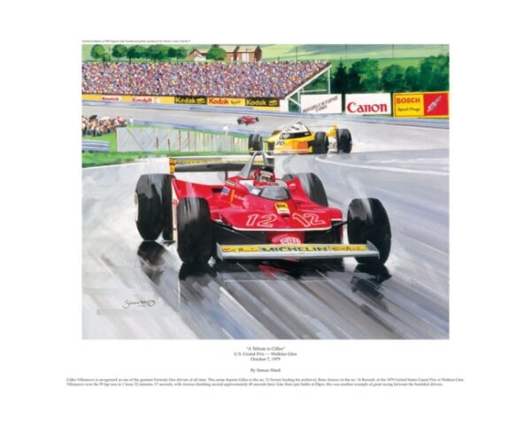 A Tribute to Gilles Villeneuve Signed by Fittipaldi
