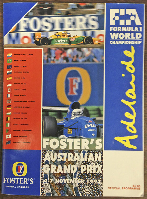 1993 Australian GP Program - Signed by Senna, Schumacher + 4 more