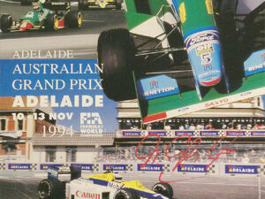1994 Adelaide Australian Grand Prix Poster Signed by Schumacher