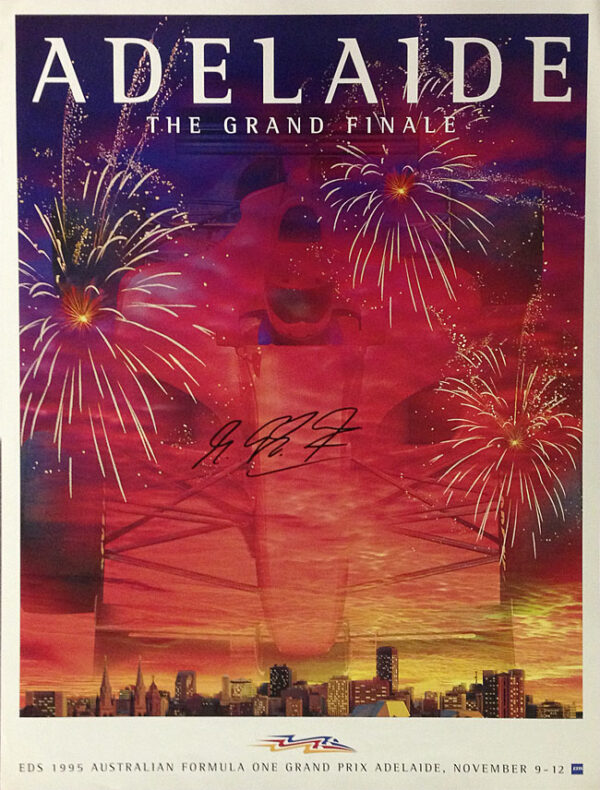 1995 Australian Grand Prix Poster Signed by Schumacher