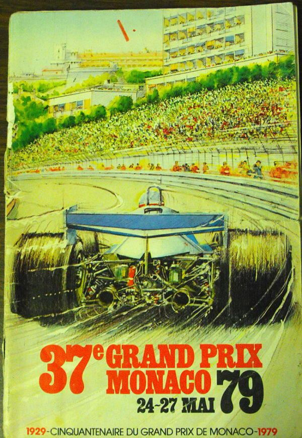 1979 Monaco Grand Prix Program Signed by James Hunt, Pironi & Mass