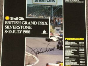 British Grand Prix 1988 at Silverstone Signed by Mass