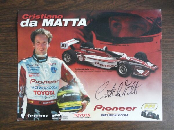 Christiano da Matta Autographed Team Card
