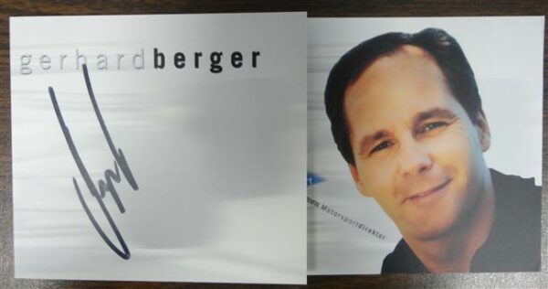 Gerhard Berger Autographed Team Card
