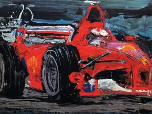 F1 Ferrari Black Background - Mina Papatheodorou Valyraki