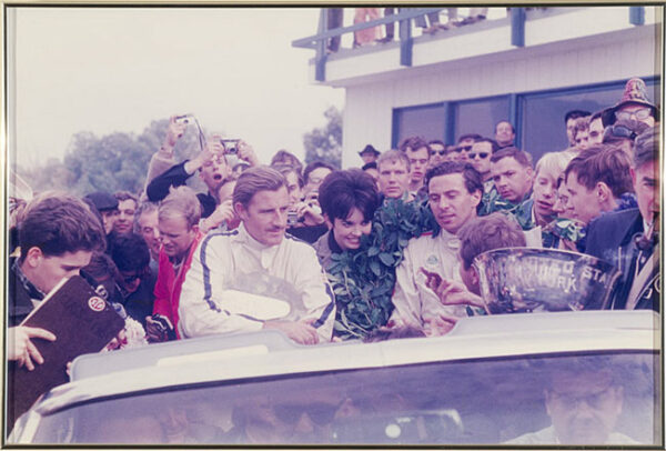 Jim Clark and Graham Hill at 1967 Watkins Glen - Framed