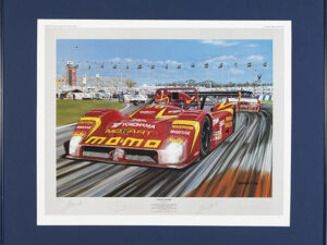 Moretti's Triumph by Roger Warrick - Autographed by Baldi, Theys, Moretti - Framed