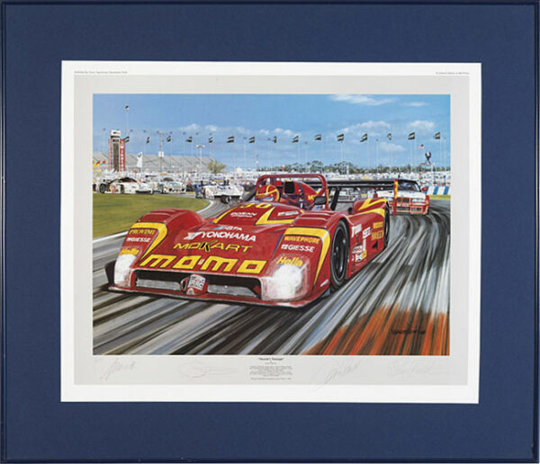Moretti's Triumph by Roger Warrick - Autographed by Baldi, Theys, Moretti - Framed
